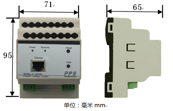 主機(jī)模塊尺寸圖