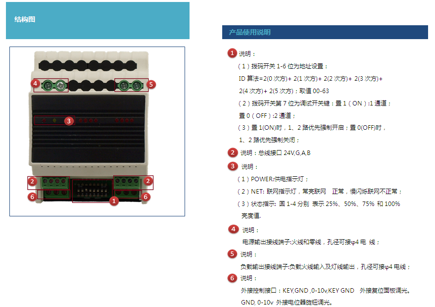 智能調光控制模塊使用說明 智能調光控制模塊使用說明