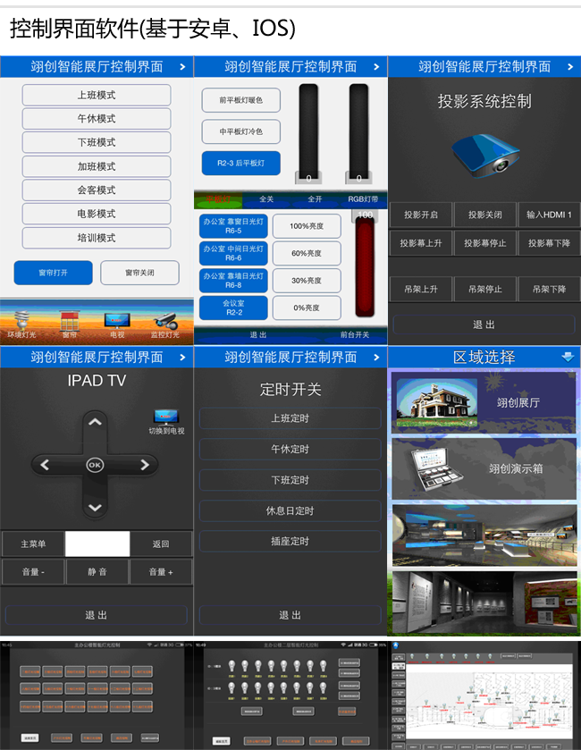 辦公室智能照明控制界面 控制界面