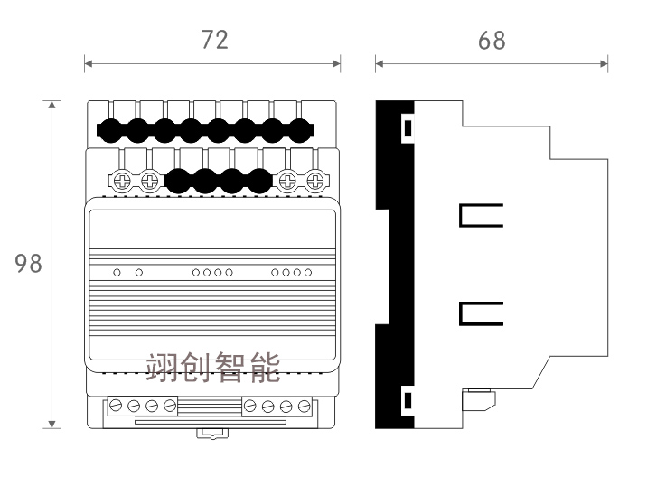 智能調(diào)光控制模塊使用說(shuō)明 智能調(diào)光控制模塊尺寸