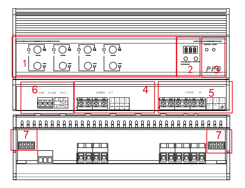 4路5A可控硅調(diào)光控制模塊結構圖