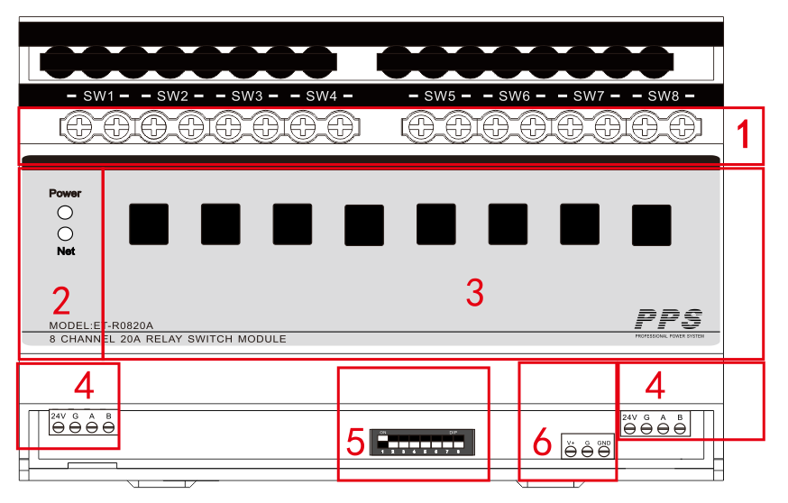 8路20A智能開關(guān)模塊